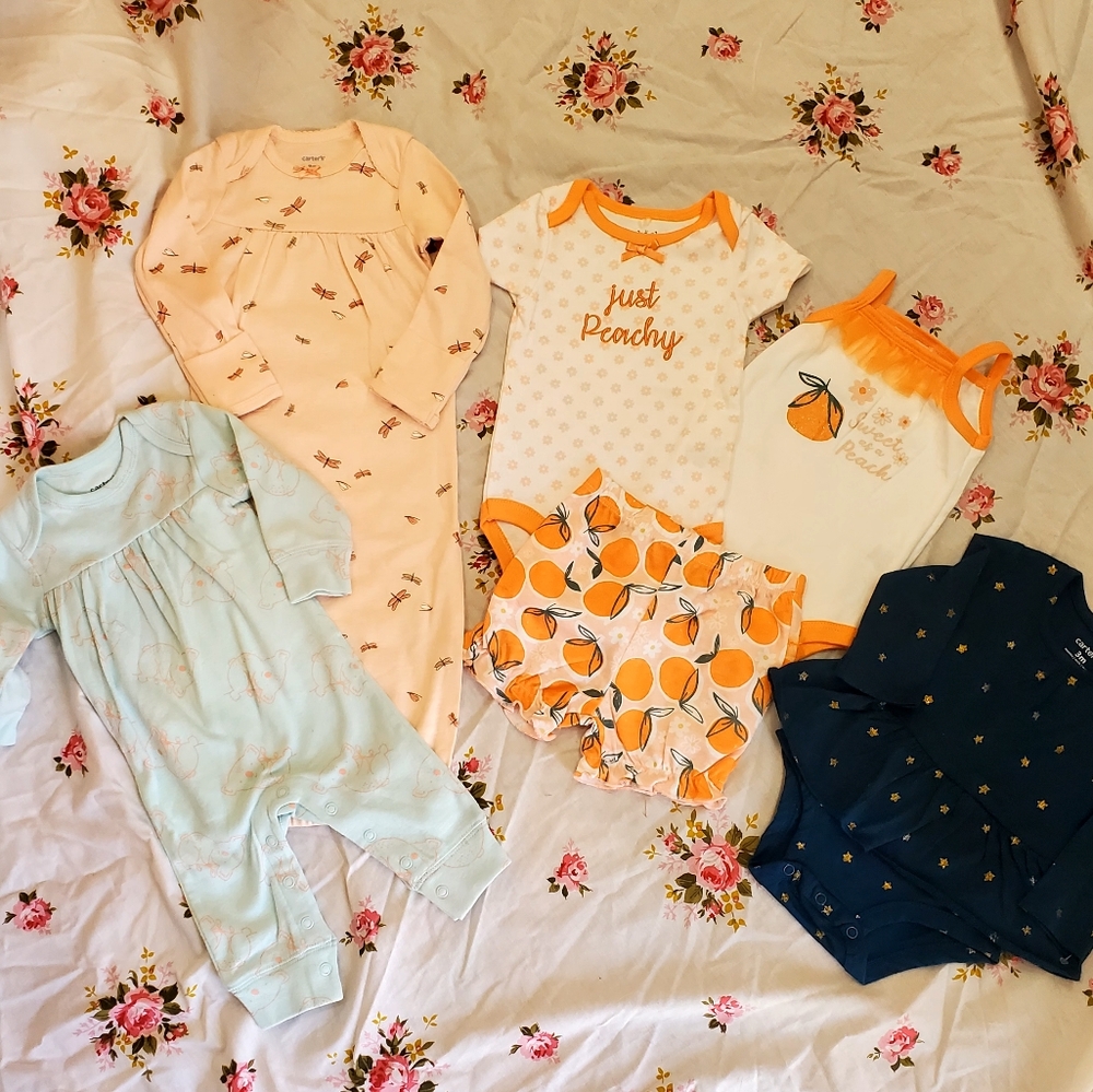 6 Piece Bundle Baby Girls Outfits. NWOT 3 -6 Month